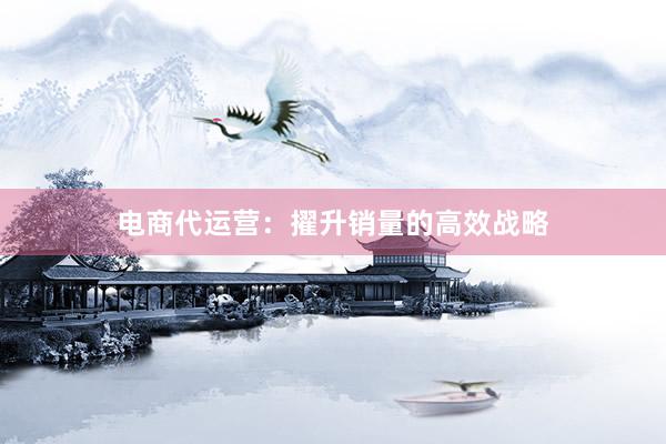 电商代运营：擢升销量的高效战略